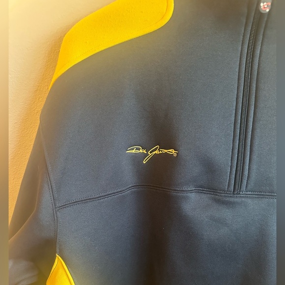 Chase Authentics Dale Jarrett Sweatshirt Mens Size Large Black Yellow Vintage - Picture 3 of 15